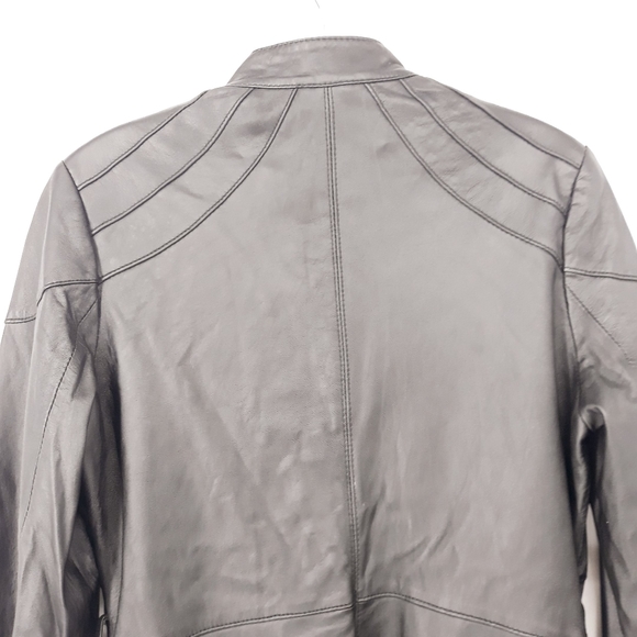 Rachel Zoe Moto Genuine Leather Jacket Size XXS - Picture 10 of 14